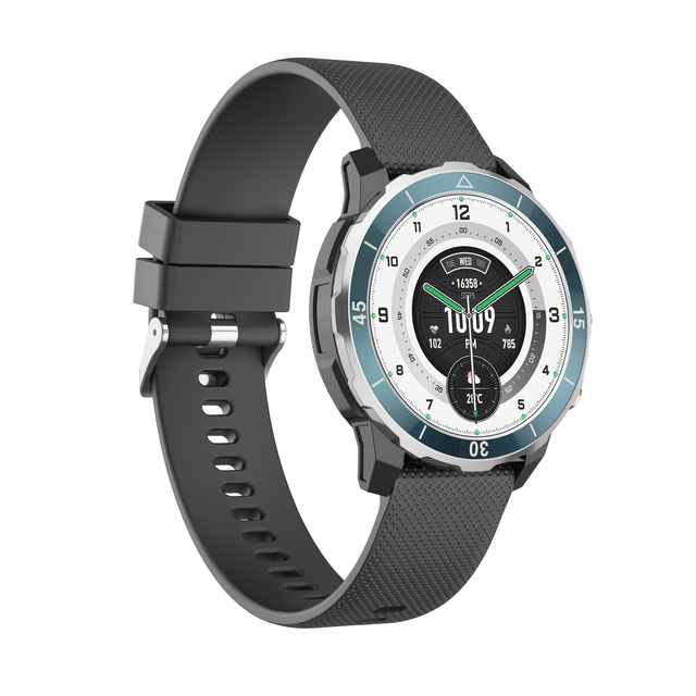 2024 Stylish Smartwatch for Young Adults BT Connectivity Social Media Alerts Fitness & Sleep Tracking Metal Case Silica Gel Band
