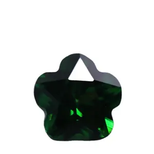 Redleaf Jewelry wholesale loose gemstone flower shape emerald synthetic zircon stone 5A Zircon CZ price