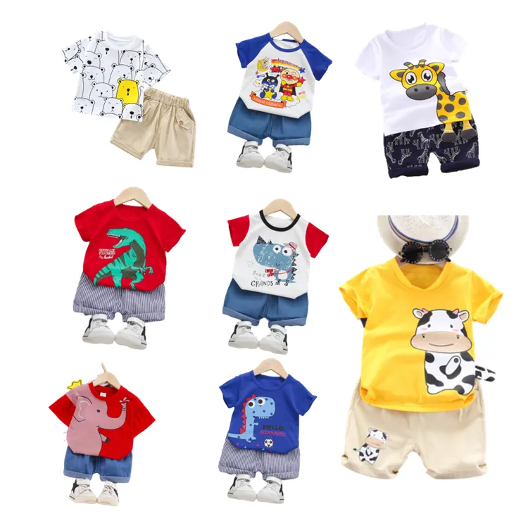 Feiming Set Pakaian Pabrik Anak, 100 Desain Berbeda Pakaian Katun Bayi Anak