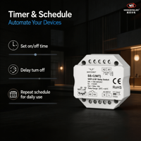 Interrupteur WiFi+RF AC 100-240VAC 1CH10A SS-C(WT) (application Tuya)