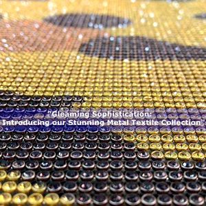 Recorte de malla de aluminio adornado con diamantes de imitación de cristal-Tela de alambre de tejido liso para elevar el arte tejido de la ropa - Product Image 4