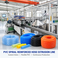 Ligne de production intelligente de tuyaux en PVC spiralés pour refroidissement par pulvérisation, ligne de production de tuyaux renforcés en PVC pour réservoirs d'eau, ligne de production de tuyaux en PVC spiralés renforcés