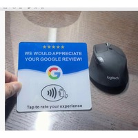 Plaque PVC NFC213 pour avis sur les réseaux sociaux, carte de menu, carte Google Review, carte NFC en acrylique pour restaurants