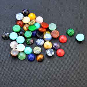 3/4/6/8/10/12/14-16mm batu permata bulat Cabochon datar belakang batu permata Cabochons Flatback Cabs untuk membuat perhiasan - Product Image 6