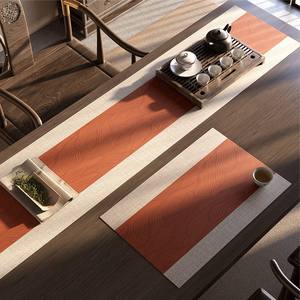 ผ้าปูโต๊ะสไตล์เซนจีน ผ้าปูโต๊ะสแปนเด็กซ์ แผ่นรองน้ำชา ทรงสี่เหลี่ยม ดูดซับน้ำได้ กันน้ำ ทนความร้อน ใช้ในบ้าน - Product Image 4