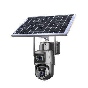<b>Solar</b> Outdoor <b>CCTV</b> <b>Camera</b> Dual Lens 4mm Night Vision Color AI Human Detect Two Way Audio Waterproof Wireless Wi Fi Monitor - Product Image 2