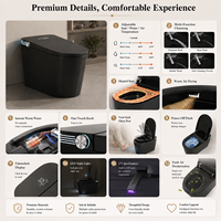 En gros, WC intelligent en céramique à poser au sol, avec bidet électrique intégré, couvercle automatique, siège chauffant et bidet automatique à eau chaude