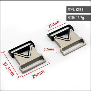 Hebilla de liberación lateral de aleación de zinc, color plateado mate, para bolsos, resistente al desgaste, duradera, K535 - Product Image 3