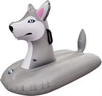 Bouée gonflable Husky pour piscine, forme chien, pour adultes et enfants, plage, fête de piscine, été