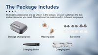 Aides auditives médicales miniatures sans fil invisibles personnalisables JINGHAO, amplificateur auditif rechargeable