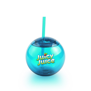 Vaso de Plástico Redondo con Forma de Bola de Discoteca de 16 oz, Colorido, con Pajita - Product Image 2