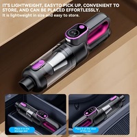 Aspirateur à main sans fil, forte aspiration de 18000 Pa, lumière LED, filtre rechargeable et lavable pour le nettoyage de la maison, des animaux domestiques et des voitures