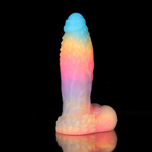Dildo de Silicona Luminoso Scarletsin D-57 Design <span class=keywords><strong>Dilo</strong></span> Thrust, Líquido Espacial Suave, 100% Impermeable, Sensación Realista, Juguete Sexual para Adultos, Talla S - Product Image 3