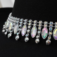 Chapeau de cowboy bohème en gros, noir, avec franges en cristal irisé, pour enterrement de vie de jeune fille, festival de musique, chapeaux de fête personnalisés pour femmes