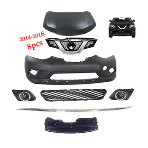 Systèmes de carrosserie automobile <span class=keywords><strong>Pare</strong></span>-chocs avant de voiture Capot de voiture Kit complet de carrosserie avant Kit de phares antibrouillard pour X-TRAIL Rogue 2014-2016 - Product Image 1