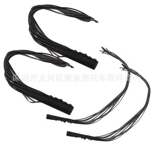 Poignées de guidon en cuir pour moto Moshark, 20cm, 14cm, 4cm, accessoires décoratifs à pompons pour modification - Product Image 2