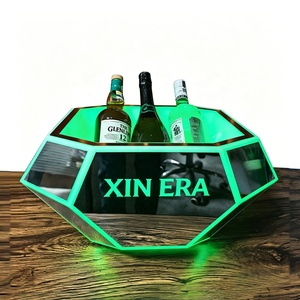 Cubo de Hielo LED de Plástico para Bar, con Capacidad para 6-12 Botellas de Champán, Vino o Cerveza, con Luz de Colores Cambiantes - Product Image 2