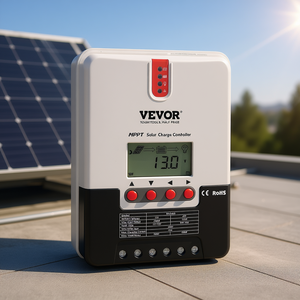 Contrôleur de charge solaire MPPT Vevor 20A 12V 24V avec écran LCD automatique pour batteries AGM, Gel et plomb-acide - Product Image 2