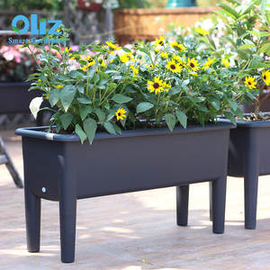 Macetas de Plástico Baratas Oliz, Macetas Grises para Plantas de Jardín y Vegetales con Autorriego - Product Image 4