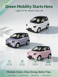 Voiture électrique <span class=keywords><strong>mini</strong></span> EV 2026 avec 4 airbags, ABS+EBD+EPB, batterie LFP, charge rapide en 2 heures, longue autonomie de 220 km, voiture de ville, stationnement facile - Product Image 4