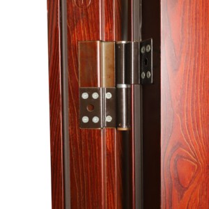 Pintu eksterior logam keamanan tinggi tahan air Modern kualitas terjamin pintu utama terbuka tunggal untuk apartemen rumah - Product Image 3