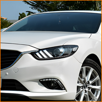 Pour Mazda 6 Atenza 2014 2015 2016, phare noir avec clignotants séquentiels de style Mustang, DRL LED, double lentille de projecteur Bi-LED