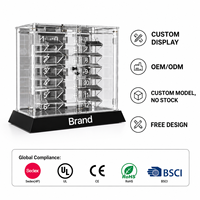 Herstellergefertigte Acryl-LED-Drehvitrine für Sammler-Taschenmesser und Jagdmesser mit Schloss