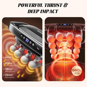 Pistola de Masaje Profesional Eléctrica de Alta Calidad para Vibración Corporal y Tejido Profundo, Pistola de Masaje Muscular Fascial, 16 mm de Amplitud, 3 Velocidades, 1800 mAh, 4-6 Horas de Duración - Product Image 3