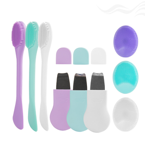 Thép không gỉ mụn scraper Silicone mặt mũi mụn đầu đen Remover Bộ sâu sạch chăm sóc da xẻng lỗ chân lông loại bỏ - Product Image 1