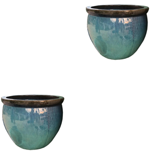 กระถางดอกไม้เคลือบขนาดใหญ่ของเวียดนามที่มีคุณภาพสูงสไตล์ทันสมัยโดยเซรามิกสวนกลางแจ้งคุณภาพสูงจากเวียดนาม - Product Image 4