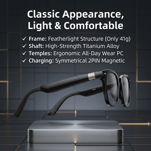 Lunettes Intelligentes IA avec Caméra 13 Mégapixels, Contrôle Tactile, Batterie 80 mAh, Recharge Magnétique, Monture Métallique, Étanchéité IPX5, Assistant IA - Product Image 5