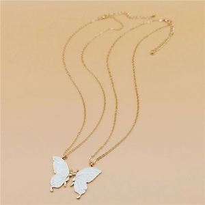 2023 Offre Spéciale argent pendentif collier fille bijoux breloque papillon collier chaîne meilleur ami amitié collier pour les femmes - Product Image 3
