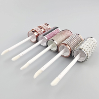 Tubes de brillant à lèvres en plastique vides de 6 ml et boîte avec étiquette personnalisée, emballage cosmétique de luxe blanc nacré, couleur personnalisée, bouchon à vis rond