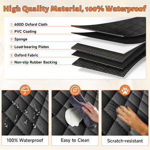 Funda de Asiento de Coche para Perro Impermeable de Lujo, Material Oxford, Hamaca para Mascotas con Base Rígida, Extensor de Asiento Trasero, Superventas - Product Image 6