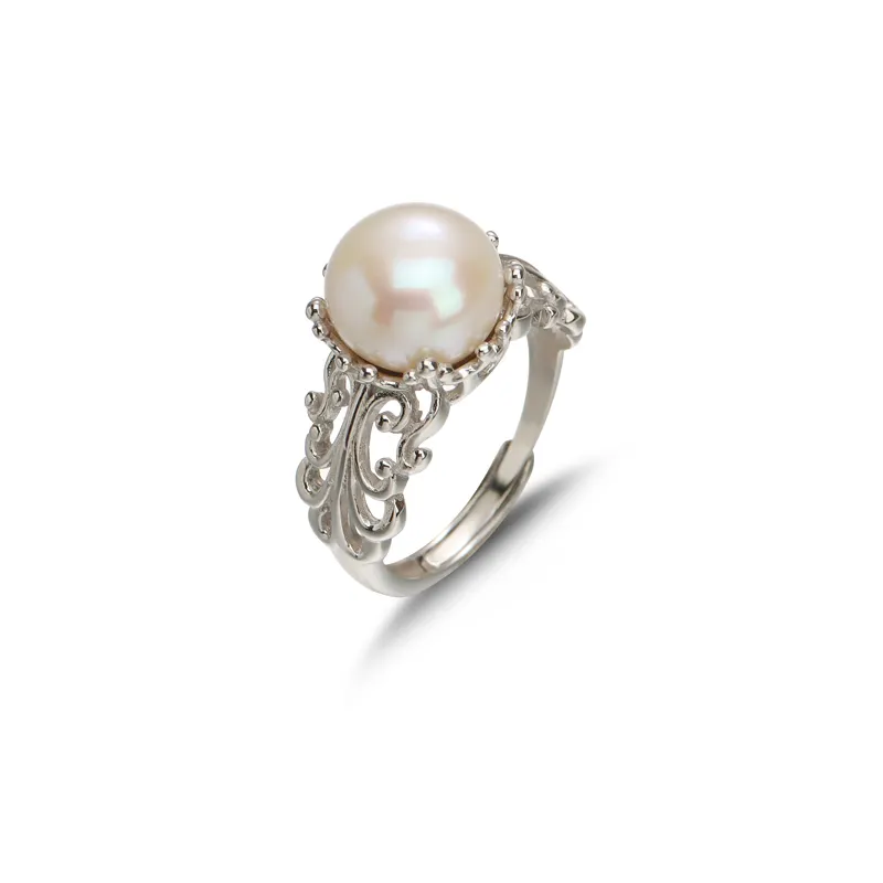 Удобное гибкое кольцо с 925 стерлингового серебра ювелирные изделия пресноводный жемчуг кольцо пресноводный жемчуг для женщин Подарок на годовщину