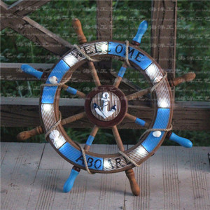Nautical <b>Ship</b> <b>Wheel</b> 62 Cm With Lights Decorative Coastal Style Bar Decoration - Product Image 3