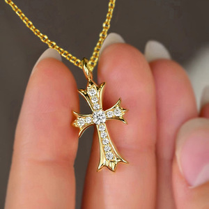 Collana con Ciondolo in Stile Vintage per Donne, Gioiello Scintillante con Pavé, Moda per Uso Quotidiano, Idea Regalo - Product Image 1