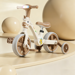 Vélo multifonctionnel pour tout-petits, vélo convertible à équilibre et à pédales avec lumière clignotante, roues épaisses résistantes à l'usure pour garçons et filles - Product Image 1