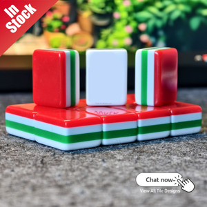 Fichas de Mahjong Americanas Rojas, Fichas Acrílicas de 4 Capas con 160 Cartas, Juego de Lujo Grabado e Idea de Regalo de Navidad - Product Image 1