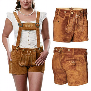 Pantalon en cuir pour femme, sur mesure, haute qualité, élégant, longueur moyenne, style traditionnel bavarois (Lederhosen Trachten) 2026 - Product Image 1