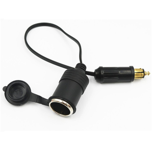 Adaptador de Corriente para Encendedor de Cigarrillos de Coche, Convertidor de Enchufe DIN para Motocicleta de 12V/24V CC con Cable - Product Image 1