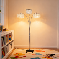 Lampe de sol LED en métal et plastique de luxe |   Lumière Jaune Chaude Moderne de Style Européen Contemporain E27, CRI 95, Installation Facile
