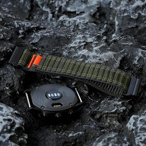 Montre en nylon compatible Wild Force à dégagement rapide en acier inoxydable Orange jaune Garmin Fenix 8/7/6/E/<span class=keywords><strong>7X</strong></span>/7S Series Compatible - Product Image 4