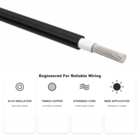 Câble solaire 6 mm XLPO isolé en cuivre étamé torsadé, fil PV DC 1500 V, câble d'alimentation industriel basse tension pour système de panneaux solaires