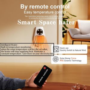 Calentadores <span class=keywords><strong>de</strong></span> Espacio Portátiles para Dormitorio, Calentador Eléctrico <span class=keywords><strong>Pequeño</strong></span> con Pantalla LED y Protección contra Sobrecalentamiento - Product Image 4