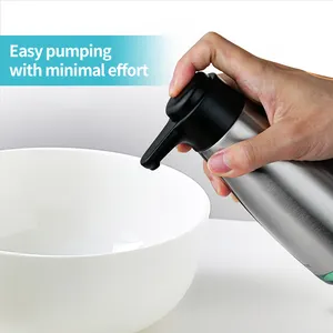 Dispensador Manual de jabón líquido para fregadero de cocina, bomba de mano de acero inoxidable, 470ml, AK1062, venta al por mayor