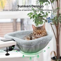 Ama-zon Meubles Offre Spéciale pour animaux de compagnie Hamac robuste pour lit de bureau pour chat avec tapis en peluche doux lavable pour lit de chat d'intérieur pour bureau