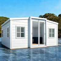 HJ Maison mobile préfabriquée légère en acier pour camp de travail, installation facile, hébergement de conception moderne, bureau plat