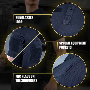 Uniformes De Seguranç<span class=keywords><strong>a</strong></span> Tático Camisa Polo Camisa Uniforme Batalha Secagem Rápida - Product Image 5