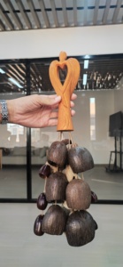 <span class=keywords><strong>Shaker</strong></span> en coquilles naturelles avec poignée en forme d'ange, 32 coquilles, percussion manuelle pour la guérison sonore, la méditation et le yoga - Product Image 5